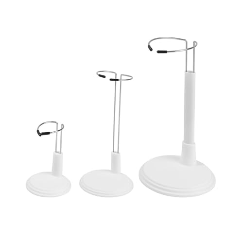 Sharplace 3-teilige Puppenständer-Stützbasen, tragbare Mehrzweck-Puppenständer, Displayhalterungen für Sammler, Heim- und Ladendekoration, Weiß von Sharplace