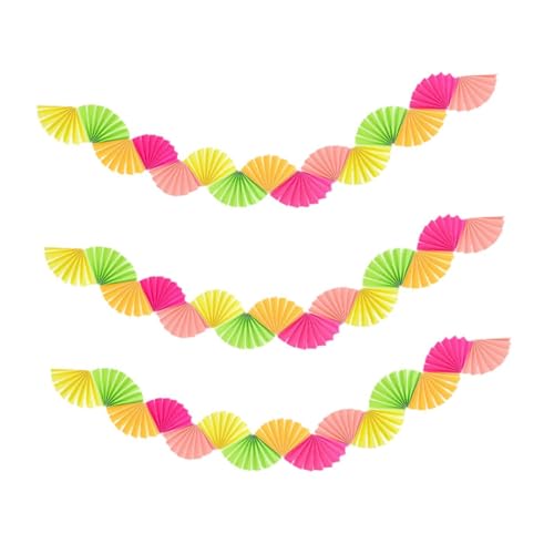Sharplace 3X Papier Fans Girlande Decke Hängende Dekoration Ornament Hintergrund für Party Supplies Feier Karneval Geburtstag Hochzeit, Fluoreszierend Sharplace 3X Papier Fans Girlande Decke Hängende Dekoration Ornament Hintergrund für Party Supplies Feier Karneval Geburtstag Hochzeit, Fluoreszierend von Sharplace