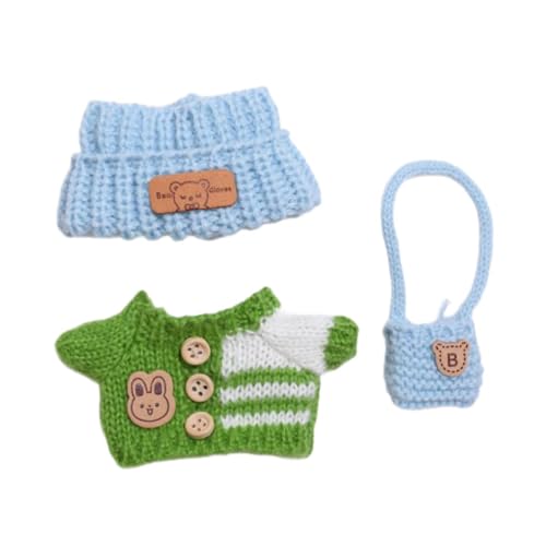 Sharplace 3X Plüschpuppe Kleidung Girl Doll Kleidung Mini Stilvolle weiche abnehmbare Kostümpullover, Hut und Taschen -Outfit für 17 cm 15 cm Puppe, GrÜn Sharplace 3X Plüschpuppe Kleidung Girl Doll Kleidung Mini Stilvolle weiche abnehmbare Kostümpullover, Hut und Taschen -Outfit für 17 cm 15 cm Puppe, GrÜn von Sharplace