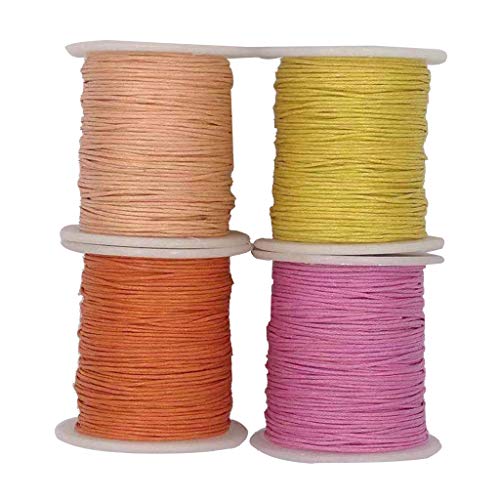 Sharplace 4 Rollen Gewachste Baumwollschnur Wachsband Baumwollkordel 1MM x 80M Gewachste Kordel für Armbänder Schmuckherstellung Halsketten Perlenfaden DIY Handwerk - Farbe 6 Sharplace 4 Rollen Gewachste Baumwollschnur Wachsband Baumwollkordel 1MM x 80M Gewachste Kordel für Armbänder Schmuckherstellung Halsketten Perlenfaden DIY Handwerk - Farbe 6 von Sharplace