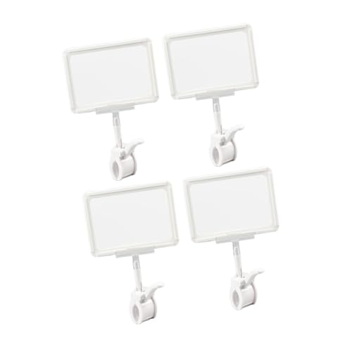 Sharplace 4 Stück Schildhalter-Clips, Kartenschutz, drehbar, drehbar, Preisschilder-Klemmen, Doppelkopf-Clip für Ausstellungen, Geschäfte, Weiß Sharplace 4 Stück Schildhalter-Clips, Kartenschutz, drehbar, drehbar, Preisschilder-Klemmen, Doppelkopf-Clip für Ausstellungen, Geschäfte, Weiß von Sharplace