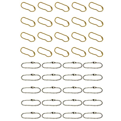 Sharplace 40 STK. 10cm Kugelkettchen Kugelkette Schlüsselketten für DIY Schmuck Basteln von Sharplace