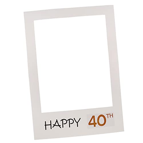 Sharplace 40./50. Happy Birthday Weißer Großer Papier Selfie Rahmen Requisiten , Happy 40th von Sharplace