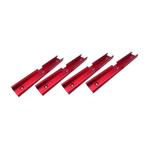 Sharplace 4pcs Holzbearbeitung T -Tracks Cross -Anschluss Universal Sturdy für Cross Cut Sled Double Cut Profile Tracks für Workshop -Leuchten, Rot von Sharplace