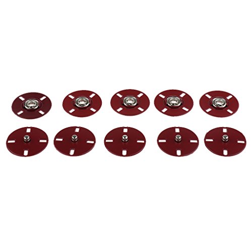 Sharplace 5 Sätze aus aus Annähen Druckknöpfe Druckknopf, Weinrot, 25 mm Sharplace 5 Sätze aus aus Annähen Druckknöpfe Druckknopf, Weinrot, 25 mm von Sharplace