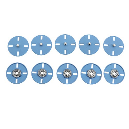 Sharplace 5 Sätze aus aus Annähen Druckknöpfe Druckknopf, Himmelblau, 21 mm von Sharplace