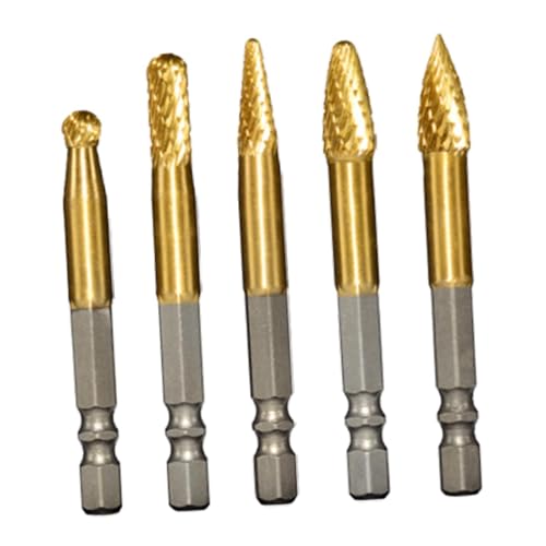 Sharplace 5 Stücke Carbid -Drehgräbchen mit 1/4 Zoll Sechskant Shank, robuster, doppelt geschnittener Schnitzburr für Holzbearbeitungsmahlen DIY -Mahlen Sharplace 5 Stücke Carbid -Drehgräbchen mit 1/4 Zoll Sechskant Shank, robuster, doppelt geschnittener Schnitzburr für Holzbearbeitungsmahlen DIY -Mahlen von Sharplace