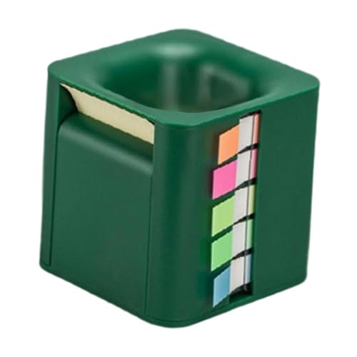 Sharplace 5 in 1 Sticky Note Halter Spender Sticky Index Tabs Schreibtisch Organizer wiederverwendbarer Papiercliphalter für Bürolehrer Memo Home, Tiefgrün von Sharplace