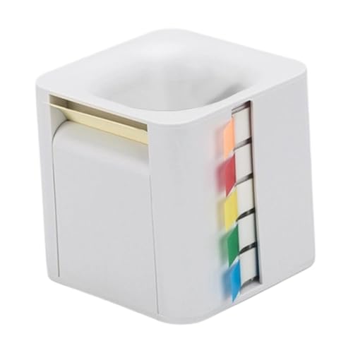 Sharplace 5 in 1 Sticky Note Halter Spender Sticky Index Tabs Schreibtisch Organizer wiederverwendbarer Papiercliphalter für Bürolehrer Memo Home, Weiß von Sharplace