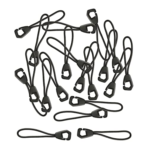 Sharplace 50 Reißverschluss-Ziehkordeln, Ersatz-Reißverschlussanhänger, Reißverschluss-Fixierer für Handtaschen, Jacken, Schwarz von Sharplace