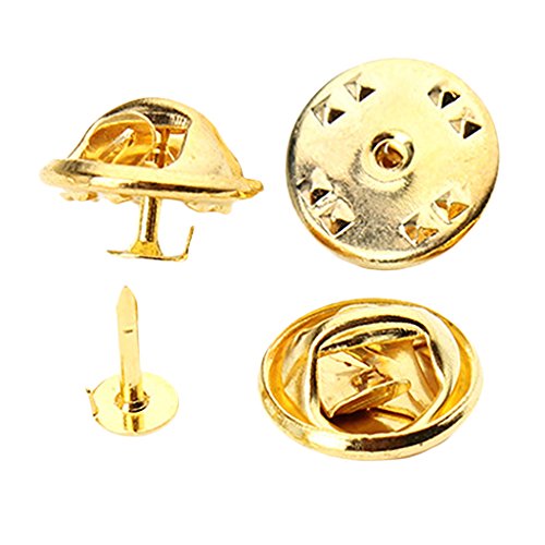 Sharplace 50er Set aus aus Knöpfe Verschlüsse Butterfly Clips für Badge Pin Pins Anstecker Ersatz Nadeln, Gold von Sharplace