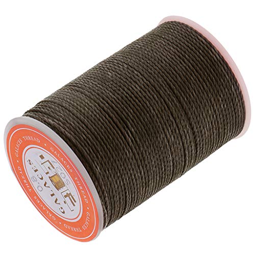 55 Meter 0,8mm Gewachste Schnur Wachsband Wachsfaden Polyesterfaden für, Farbwahl, Braun-grau von Sharplace