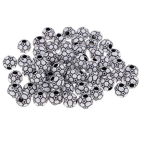 Sharplace Acrylperlen Fußball Mischung, Perlen basteln, Bastelperlen, Schmuckperlen für Fädelspiel/Bastelspiel/DIY Schmuck, Schwarz-Weiss Sharplace Acrylperlen Fußball Mischung, Perlen basteln, Bastelperlen, Schmuckperlen für Fädelspiel/Bastelspiel/DIY Schmuck, Schwarz-Weiss von Sharplace