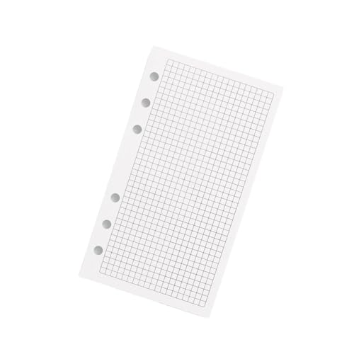 Sharplace A6-Nachfüllpapier, 6-Loch-Ordner-Nachfüllungen, loses Blatt-Nachfüllpapier, Journaleinlagen für persönliche Planer, Tagebücher, Klasse A6-Ordner, Netz von Sharplace