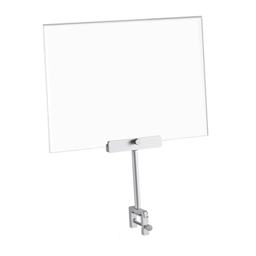 Sharplace Acrylschildhalter mit Klemme Aluminiumlegierung Klemme Multifunktional Rotatable Schild Display Clip zum Verkauf von Einkaufszentren, Silber von Sharplace