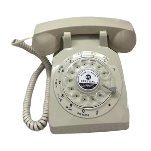 Sharplace Audio-Gästebuch-Telefon, Sprachrekorder-Telefon, klassisches Wählscheiben-Festnetztelefon, Modell mit Aufnahmetelefon für Brautpartys und Hochzeiten, Beige Sharplace Audio-Gästebuch-Telefon, Sprachrekorder-Telefon, klassisches Wählscheiben-Festnetztelefon, Modell mit Aufnahmetelefon für Brautpartys und Hochzeiten, Beige von Sharplace