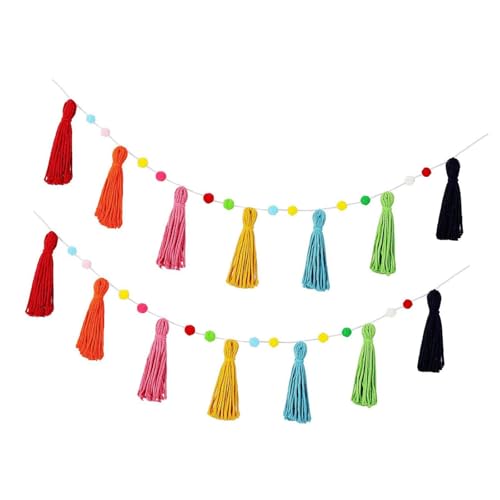 Sharplace Boho Quaste Girland mit bunten Bällen, 31,5 -Zoll -Dekorationsbanner Wandgirlande für die Hochzeitsfeierndekoration, Style B Sharplace Boho Quaste Girland mit bunten Bällen, 31,5 -Zoll -Dekorationsbanner Wandgirlande für die Hochzeitsfeierndekoration, Style B von Sharplace