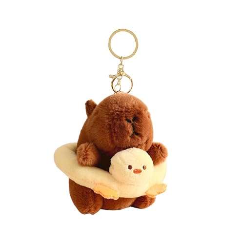 Sharplace Capybara-Plüsch-Schlüsselanhänger, Capybara, Stofftiere, Taschenanhänger, tragbares Ornament, weich, Capybara-Schlüsselanhänger für Kindergeschenke, Ente Sharplace Capybara-Plüsch-Schlüsselanhänger, Capybara, Stofftiere, Taschenanhänger, tragbares Ornament, weich, Capybara-Schlüsselanhänger für Kindergeschenke, Ente von Sharplace