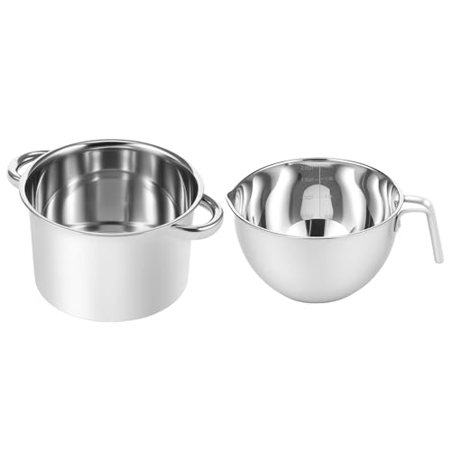 Sharplace Doppelkessel-Topf-Set, Schokoladenschmelzer mit Griffen, Rührschüssel aus Edelstahl, Schokoladenschmelztopf für Butter, Seife, Küche von Sharplace