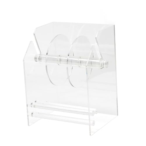 Sharplace Einstellbarer Etikettenspender, Aufkleberrollenspender, verstellbarer Acryl-Aufkleberhalter, transparent, für die Schreibtischhalterung zu Hause von Sharplace
