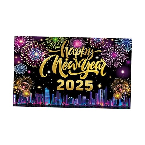 Sharplace Hängendes Banner Silvester-Hintergrund 180 cm x 115 cm große Polyester- Urlaub dekorativen Hintergrund Thema Party-Dekoration, Style B Sharplace Hängendes Banner Silvester-Hintergrund 180 cm x 115 cm große Polyester- Urlaub dekorativen Hintergrund Thema Party-Dekoration, Style B von Sharplace
