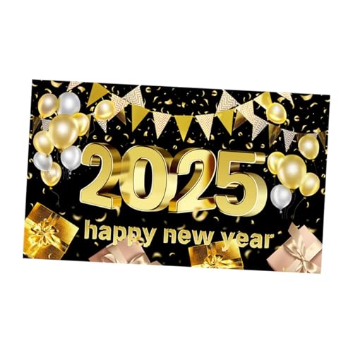 Sharplace Hängendes Banner Silvester-Hintergrund 180 cm x 115 cm große Polyester- Urlaub dekorativen Hintergrund Thema Party-Dekoration, Style D Sharplace Hängendes Banner Silvester-Hintergrund 180 cm x 115 cm große Polyester- Urlaub dekorativen Hintergrund Thema Party-Dekoration, Style D von Sharplace