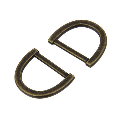 Sharplace Halbringe zum annähen D-Ringe Bronze 15mm 20er Set von Sharplace