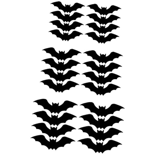 Sharplace Halloween 3D Fledermaus Wandaufkleber Wandkunst Kreative Hintergrund Dekoration Aufkleber für Indoor Party Büro Bauernhaus Urlaub, 24 StÜcke Sharplace Halloween 3D Fledermaus Wandaufkleber Wandkunst Kreative Hintergrund Dekoration Aufkleber für Indoor Party Büro Bauernhaus Urlaub, 24 StÜcke von Sharplace