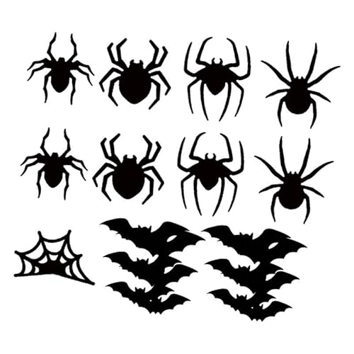 Sharplace Halloween Fledermaus-Wandaufkleber, leuchtender Hintergrund, Halloween-Dekoration, Fledermaus-Wanddekoration für Wohnzimmer und Esszimmer, 21 Stück von Sharplace