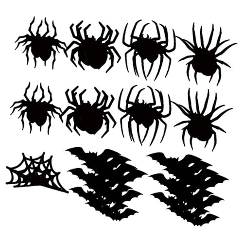 Sharplace Halloween Fledermaus-Wandaufkleber, leuchtender Hintergrund, Halloween-Dekoration, Fledermaus-Wanddekoration für Wohnzimmer und Esszimmer, 42 StÜcke von Sharplace