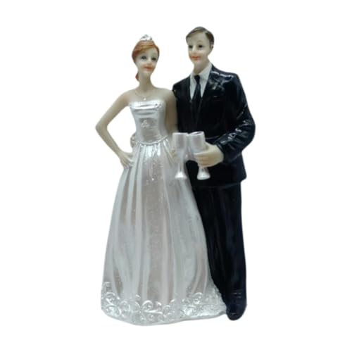 Sharplace Hochzeitstortenaufsatz, Braut und Bräutigam, Harzpaar-Figur, Geschenk-Skulptur, Hochzeitsdekor für Jubiläen, Tafelaufsatz, Verlobung Sharplace Hochzeitstortenaufsatz, Braut und Bräutigam, Harzpaar-Figur, Geschenk-Skulptur, Hochzeitsdekor für Jubiläen, Tafelaufsatz, Verlobung von Sharplace