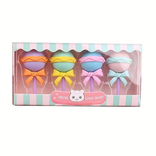 Sharplace Kreative Dessert-Radiergummis, tragbare Geschenkbox-Radiergummis, Simulations-Kindergarten-Radiergummi, einzigartige Cartoon-Mini-Radiergummis für, Lollipop von Sharplace