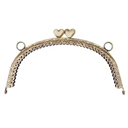 Sharplace Liebe Taschenrahmen zum einnähen Taschenverschluss Taschenbügel mit Kugelverschluss, 16.5x9cm von Sharplace