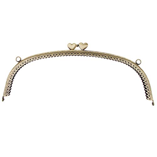 Sharplace Liebe Taschenrahmen zum einnähen Taschenverschluss Taschenbügel mit Kugelverschluss, 25.5x12cm von Sharplace