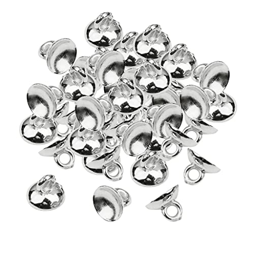 Sharplace Lots 200 Endkappe Bell Shape Perlen Caps DIY Ball Anhänger Schmuckzubehör, 8mm Weiß K von Sharplace