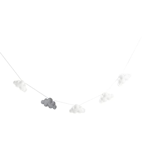 Sharplace Nordische Filzwolken Girlande Wimpelkette, Kinderzimmer, Dekorative Wall Art, Weiß und Grau Sharplace Nordische Filzwolken Girlande Wimpelkette, Kinderzimmer, Dekorative Wall Art, Weiß und Grau von Sharplace