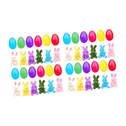 Sharplace Ostereier Gefüllt mit Einer DIY Kaninchendekoration DIY Vives Basket Sobers Mädchen für Freunde Feier, 24 Set von Sharplace