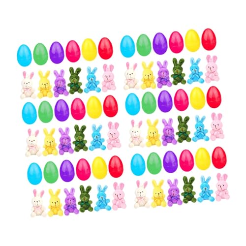 Sharplace Ostereier Gefüllt mit Einer DIY Kaninchendekoration DIY Vives Basket Sobers Mädchen für Freunde Feier, 36 Set von Sharplace