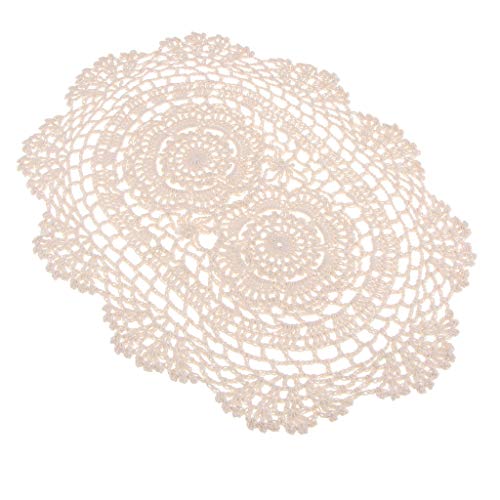 Sharplace Oval Häkeldeckchen Spitzendeckchen Tischdecke Beige Handarbeit Deko Sharplace Oval Häkeldeckchen Spitzendeckchen Tischdecke Beige Handarbeit Deko von Sharplace
