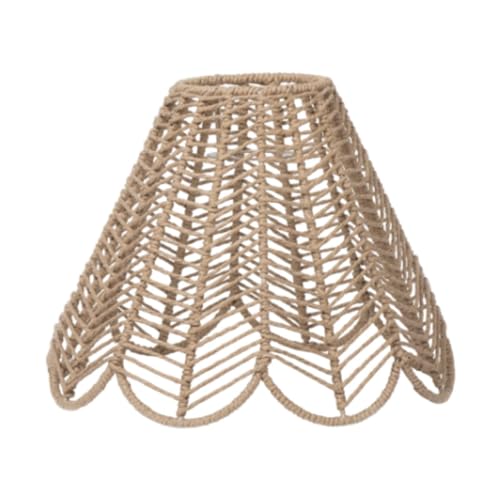 Sharplace Papierseil-Lampenschirm, trommelförmige böhmische Deckenventilator-Lichtabdeckung, Boho-Pendelleuchtenschirm für Wohnzimmer, Café, Zuhause, Küche von Sharplace