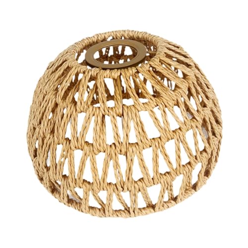Sharplace Rattan-Lampenschirm Korb-Lampenschirm für Hängelampe, Deckenlaternenabdeckung, Kronleuchterabdeckungen, Boho-Hängelampenschirm für Garten, Wohnzimmer, Flur, Küchentisch, Hochzeit, Stil c von Sharplace