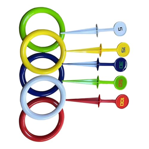 Sharplace Ringe-Wurfspiel für Kinder, 5 Wurfringe, Aktivitäts-Puzzle-Spielzeug, Werfen und aktives Spielset für Geburtstagsgeschenk am Strand im Innenbereich Sharplace Ringe-Wurfspiel für Kinder, 5 Wurfringe, Aktivitäts-Puzzle-Spielzeug, Werfen und aktives Spielset für Geburtstagsgeschenk am Strand im Innenbereich von Sharplace