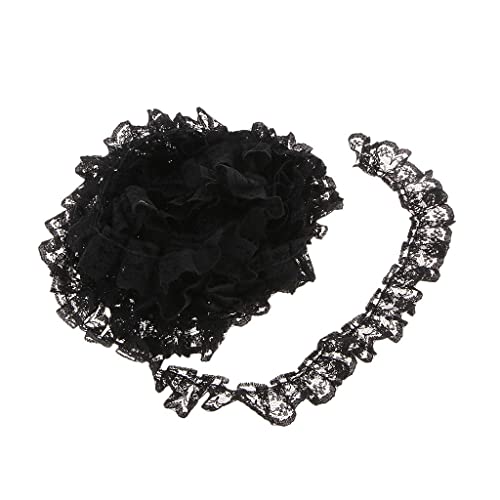 Sharplace Spitzenband, Faltenband Spitzenbordüre Spitzen Zierband Spitzenstoff Spitzen Kleidung Deko, Schwarz Sharplace Spitzenband, Faltenband Spitzenbordüre Spitzen Zierband Spitzenstoff Spitzen Kleidung Deko, Schwarz von Sharplace