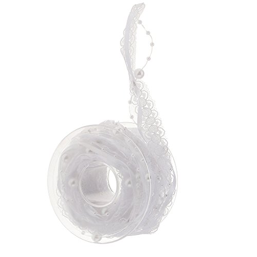 Sharplace Spitzenband mit Perlen Schleifenband Geschenkband für Weihnachten Party Deko, Weiß, 5 Meter Sharplace Spitzenband mit Perlen Schleifenband Geschenkband für Weihnachten Party Deko, Weiß, 5 Meter von Sharplace
