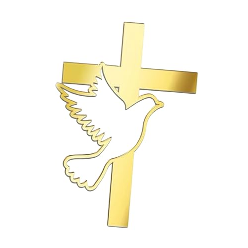 Sharplace Tortenaufsatz mit Taubenkreuz, Torteneinsatz, Religiös, Elegant, Goldene Acryl Dekoration für Feierlichkeiten, Stil B Sharplace Tortenaufsatz mit Taubenkreuz, Torteneinsatz, Religiös, Elegant, Goldene Acryl Dekoration für Feierlichkeiten, Stil B von Sharplace