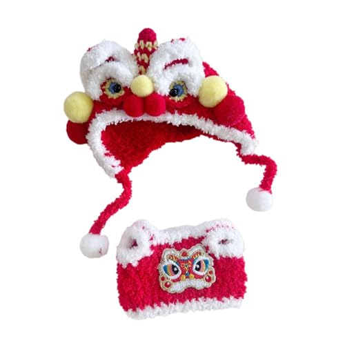 Sharplace Tragbare Kopfbedeckungskleidung für Puppen. Basteln Sie Ihre eigenen Puppen. Pädagogische Mode für Kinder. Kleidung für Puppen. Cos-Accessoire für, Rot von Sharplace