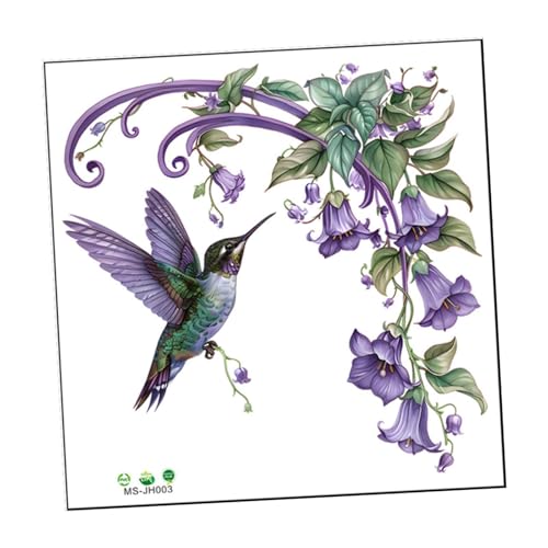 Sharplace Wandaufkleber mit Vögeln und Blumen, selbstklebend, für Büro, Hotel, Vinyl, zum Abziehen und Aufkleben, für den Innenbereich, Party, Schule, Toilette, Sharplace Wandaufkleber mit Vögeln und Blumen, selbstklebend, für Büro, Hotel, Vinyl, zum Abziehen und Aufkleben, für den Innenbereich, Party, Schule, Toilette, von Sharplace