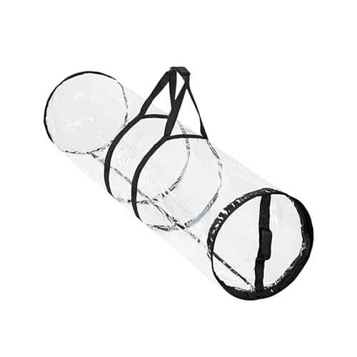 Sharplace Weihnachts-Geschenkpapier-Aufbewahrungstasche, PVC, großes Fassungsvermögen, mit Griffen, Tragetasche, durchsichtiger Geschenkpapier-Organizer für, Schwarz von Sharplace