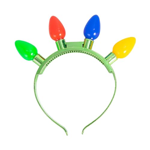 Sharplace Weihnachtsblinkende LED-Birnen-Stirnband, LED-blinkende Kopfbedeckung, Weihnachtszubehör, Weihnachtsfeier von Sharplace