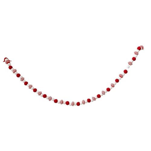 Sharplace Weihnachtsgirlande mit Filzkugeln, und weiß, Wimpelkette, Ornament-Girlande zum Aufhängen für Weihnachtsdekorationen im Innen- und Außenbereich Sharplace Weihnachtsgirlande mit Filzkugeln, und weiß, Wimpelkette, Ornament-Girlande zum Aufhängen für Weihnachtsdekorationen im Innen- und Außenbereich von Sharplace
